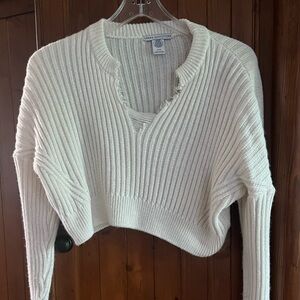 Urban outfitters crop sweater. XS. Distressed style.